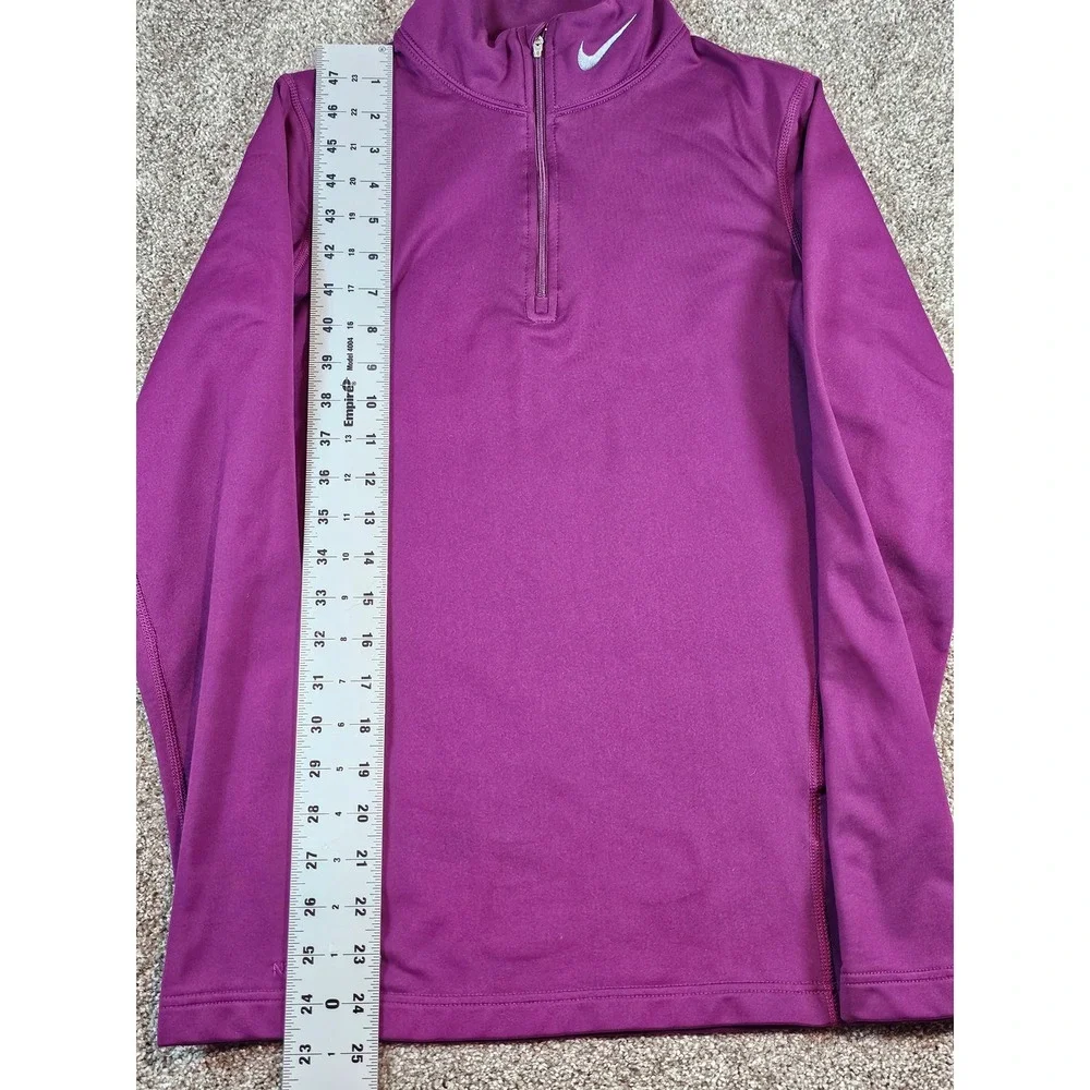 Nike Fit Dry Womens Quarter Zip Pullover Purple Running Top Size M Medium